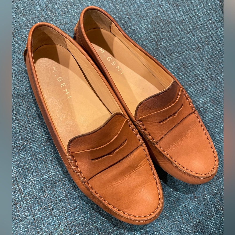 M Gemi size 37 Pastoso loafers in tan / cognac leather